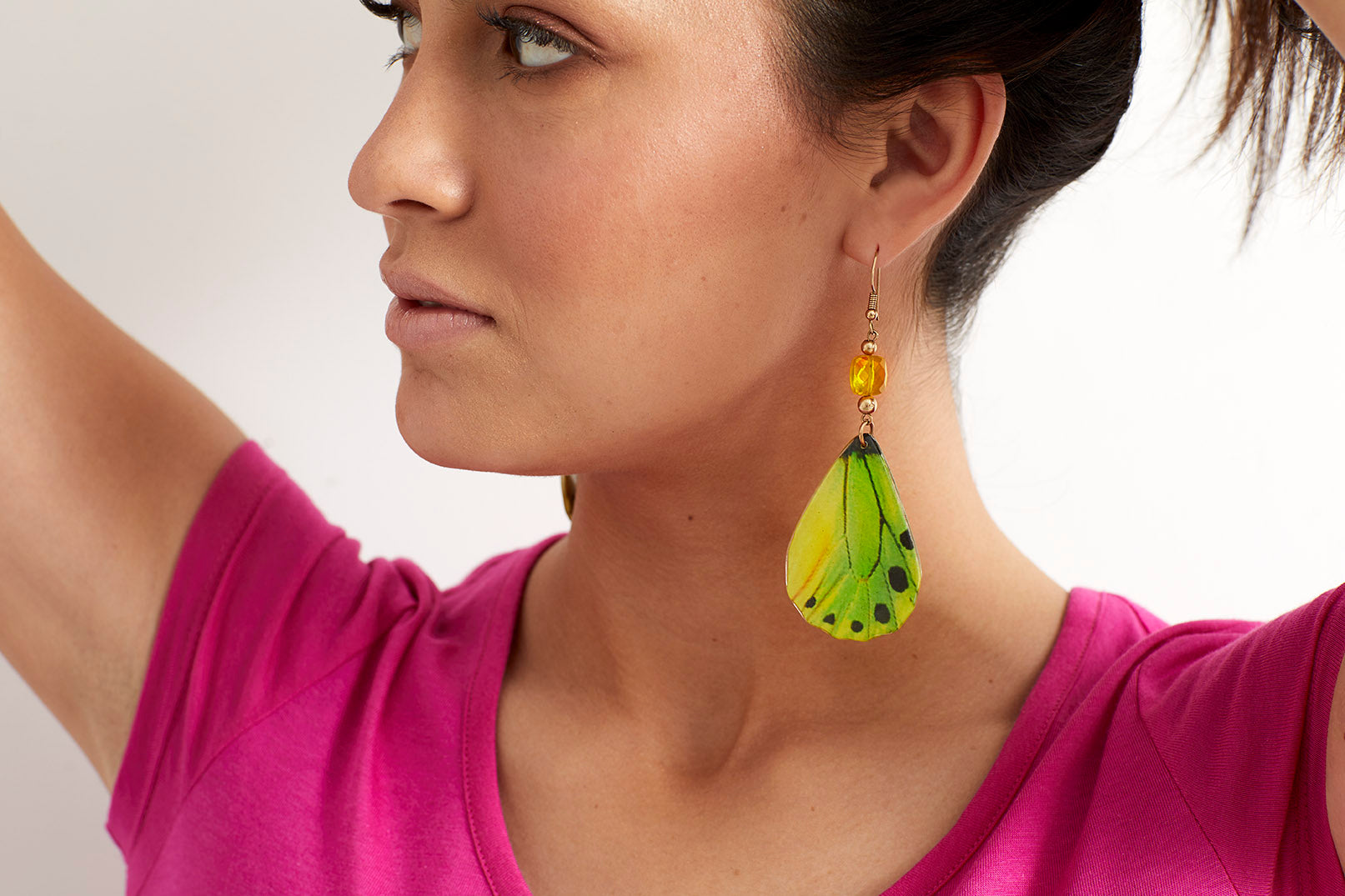 Yellow Butterfly Earrings - Pula Jewelry